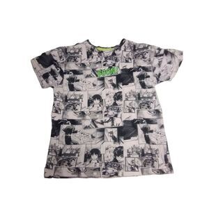 Seven Souls T-shirt Pop Art Anime Comic Strip All Over Print Size M.  Lt Pink.